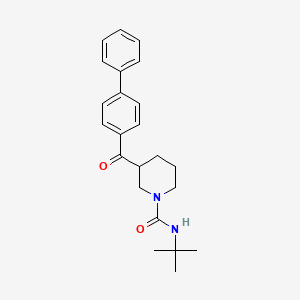 molecular formula C23H28N2O2 B6136187 3-(4-biphenylylcarbonyl)-N-(tert-butyl)-1-piperidinecarboxamide 
