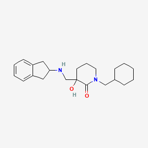 molecular formula C22H32N2O2 B6136193 1-(cyclohexylmethyl)-3-[(2,3-dihydro-1H-inden-2-ylamino)methyl]-3-hydroxy-2-piperidinone 