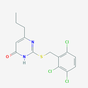molecular formula C14H13Cl3N2OS B6136215 6-propyl-2-[(2,3,6-trichlorobenzyl)thio]-4(3H)-pyrimidinone 
