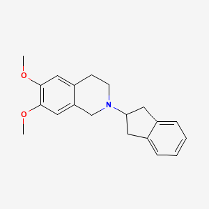 molecular formula C20H23NO2 B6136220 2-(2,3-dihydro-1H-inden-2-yl)-6,7-dimethoxy-1,2,3,4-tetrahydroisoquinoline 