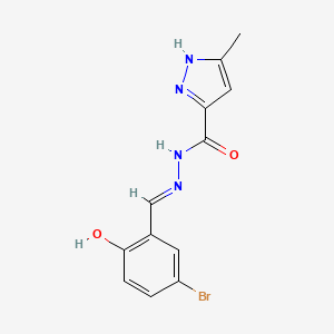molecular formula C12H11BrN4O2 B6136227 N'-(5-bromo-2-hydroxybenzylidene)-3-methyl-1H-pyrazole-5-carbohydrazide 