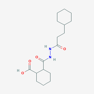 molecular formula C17H28N2O4 B6136235 2-{[2-(3-cyclohexylpropanoyl)hydrazino]carbonyl}cyclohexanecarboxylic acid 