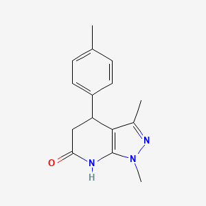 molecular formula C15H17N3O B6136254 1,3-dimethyl-4-(4-methylphenyl)-1,4,5,7-tetrahydro-6H-pyrazolo[3,4-b]pyridin-6-one 