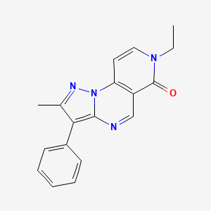 molecular formula C18H16N4O B6136257 7-ethyl-2-methyl-3-phenylpyrazolo[1,5-a]pyrido[3,4-e]pyrimidin-6(7H)-one 