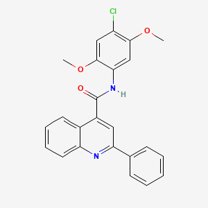 N-(4-chloro-2,5-dimethoxyphenyl)-2-phenyl-4-quinolinecarboxamide
