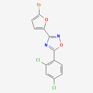 molecular formula C12H5BrCl2N2O2 B6136306 3-(5-bromo-2-furyl)-5-(2,4-dichlorophenyl)-1,2,4-oxadiazole 