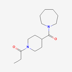 molecular formula C15H26N2O2 B6136315 1-[(1-propionyl-4-piperidinyl)carbonyl]azepane 