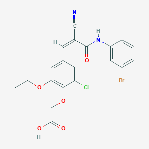 (4-{3-[(3-bromophenyl)amino]-2-cyano-3-oxo-1-propen-1-yl}-2-chloro-6-ethoxyphenoxy)acetic acid