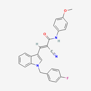 2-cyano-3-[1-(4-fluorobenzyl)-1H-indol-3-yl]-N-(4-methoxyphenyl)acrylamide