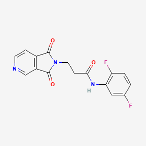 molecular formula C16H11F2N3O3 B6136380 N-(2,5-difluorophenyl)-3-(1,3-dioxo-1,3-dihydro-2H-pyrrolo[3,4-c]pyridin-2-yl)propanamide 