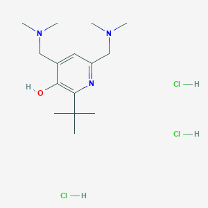 molecular formula C15H30Cl3N3O B6136392 2-tert-butyl-4,6-bis[(dimethylamino)methyl]-3-pyridinol trihydrochloride 