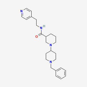 molecular formula C25H34N4O B6136399 1'-benzyl-N-[2-(4-pyridinyl)ethyl]-1,4'-bipiperidine-3-carboxamide 