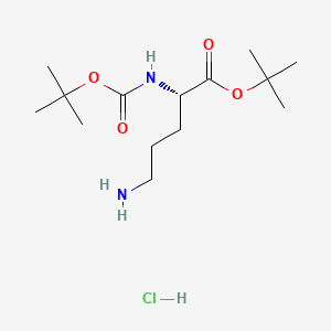 B613640 (S)-tert-Butyl 5-amino-2-((tert-butoxycarbonyl)amino)pentanoate hydrochloride CAS No. 214629-97-7