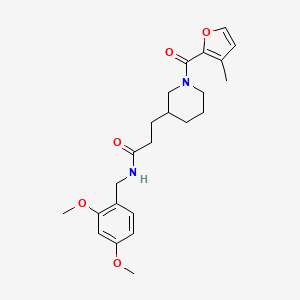 molecular formula C23H30N2O5 B6136404 N-(2,4-dimethoxybenzyl)-3-[1-(3-methyl-2-furoyl)-3-piperidinyl]propanamide 