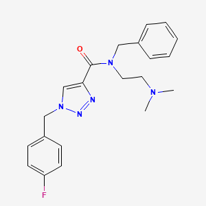molecular formula C21H24FN5O B6136432 N-benzyl-N-[2-(dimethylamino)ethyl]-1-(4-fluorobenzyl)-1H-1,2,3-triazole-4-carboxamide 