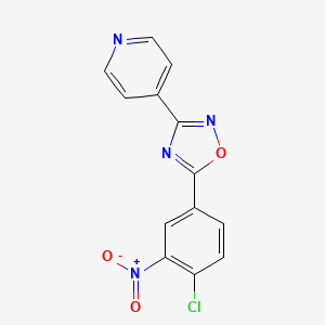 molecular formula C13H7ClN4O3 B6136437 4-[5-(4-chloro-3-nitrophenyl)-1,2,4-oxadiazol-3-yl]pyridine 