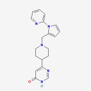 molecular formula C19H21N5O B6136446 6-{1-[(1-pyridin-2-yl-1H-pyrrol-2-yl)methyl]piperidin-4-yl}pyrimidin-4(3H)-one 