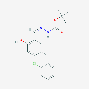 molecular formula C19H21ClN2O3 B6136454 tert-butyl 2-[5-(2-chlorobenzyl)-2-hydroxybenzylidene]hydrazinecarboxylate 
