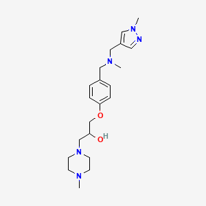 1-[4-({methyl[(1-methyl-1H-pyrazol-4-yl)methyl]amino}methyl)phenoxy]-3-(4-methyl-1-piperazinyl)-2-propanol