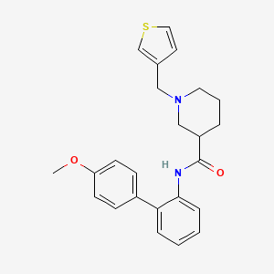 molecular formula C24H26N2O2S B6136461 N-(4'-methoxy-2-biphenylyl)-1-(3-thienylmethyl)-3-piperidinecarboxamide 