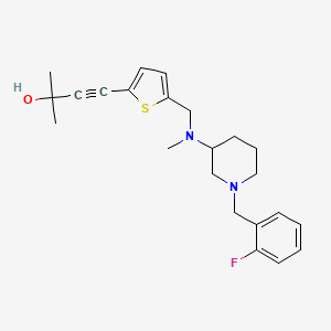 molecular formula C23H29FN2OS B6136472 4-(5-{[[1-(2-fluorobenzyl)-3-piperidinyl](methyl)amino]methyl}-2-thienyl)-2-methyl-3-butyn-2-ol 
