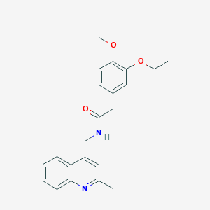 molecular formula C23H26N2O3 B6136477 2-(3,4-diethoxyphenyl)-N-[(2-methyl-4-quinolinyl)methyl]acetamide 