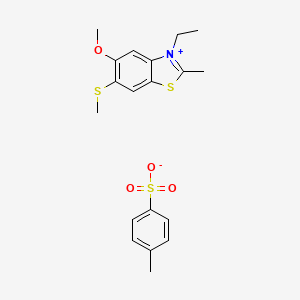 3-ethyl-5-methoxy-2-methyl-6-(methylthio)-1,3-benzothiazol-3-ium 4-methylbenzenesulfonate