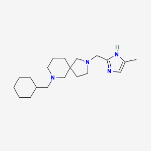 molecular formula C20H34N4 B6136506 7-(cyclohexylmethyl)-2-[(4-methyl-1H-imidazol-2-yl)methyl]-2,7-diazaspiro[4.5]decane 