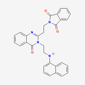 molecular formula C30H24N4O3 B6136525 2-(2-{3-[2-(1-naphthylamino)ethyl]-4-oxo-3,4-dihydro-2-quinazolinyl}ethyl)-1H-isoindole-1,3(2H)-dione 