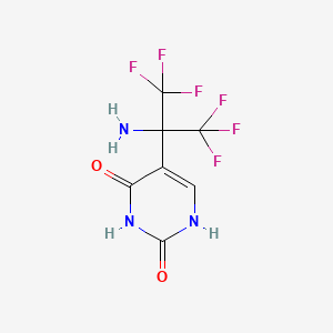 molecular formula C7H5F6N3O2 B6136538 5-[1-amino-2,2,2-trifluoro-1-(trifluoromethyl)ethyl]pyrimidine-2,4(1H,3H)-dione 