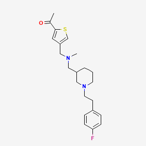 molecular formula C22H29FN2OS B6136543 1-(4-{[({1-[2-(4-fluorophenyl)ethyl]-3-piperidinyl}methyl)(methyl)amino]methyl}-2-thienyl)ethanone 