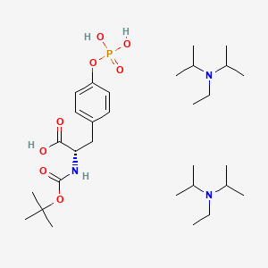 B613655 N-ethyl-N-propan-2-ylpropan-2-amine;(2S)-2-[(2-methylpropan-2-yl)oxycarbonylamino]-3-(4-phosphonooxyphenyl)propanoic acid CAS No. 131124-82-8