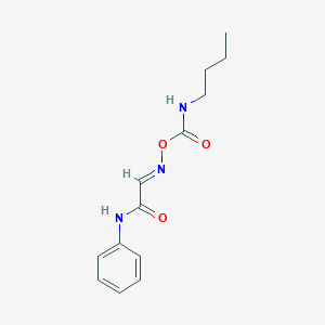 molecular formula C13H17N3O3 B6136551 2-({[(butylamino)carbonyl]oxy}imino)-N-phenylacetamide 