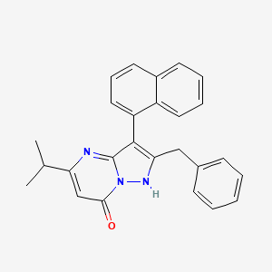 molecular formula C26H23N3O B6136559 2-benzyl-5-isopropyl-3-(1-naphthyl)pyrazolo[1,5-a]pyrimidin-7(4H)-one 