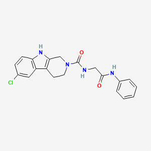 molecular formula C20H19ClN4O2 B6136560 N-(2-anilino-2-oxoethyl)-6-chloro-1,3,4,9-tetrahydro-2H-beta-carboline-2-carboxamide 