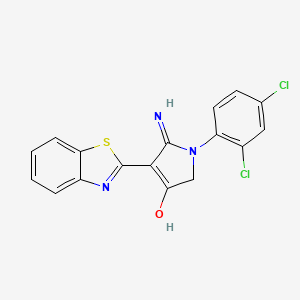 molecular formula C17H11Cl2N3OS B6136586 5-amino-4-(1,3-benzothiazol-2-yl)-1-(2,4-dichlorophenyl)-1,2-dihydro-3H-pyrrol-3-one 