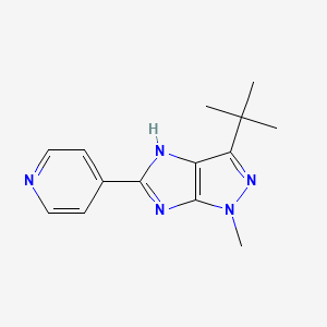 3-tert-butyl-1-methyl-5-(4-pyridinyl)-1,4-dihydroimidazo[4,5-c]pyrazole
