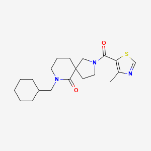 molecular formula C20H29N3O2S B6136612 7-(cyclohexylmethyl)-2-[(4-methyl-1,3-thiazol-5-yl)carbonyl]-2,7-diazaspiro[4.5]decan-6-one 