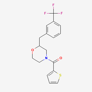 molecular formula C17H16F3NO2S B6136618 4-(2-thienylcarbonyl)-2-[3-(trifluoromethyl)benzyl]morpholine 