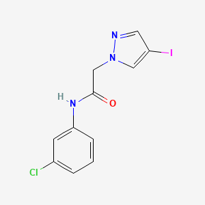 molecular formula C11H9ClIN3O B6136623 N-(3-chlorophenyl)-2-(4-iodo-1H-pyrazol-1-yl)acetamide 
