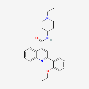 molecular formula C25H29N3O2 B6136638 2-(2-ethoxyphenyl)-N-(1-ethyl-4-piperidinyl)-4-quinolinecarboxamide 