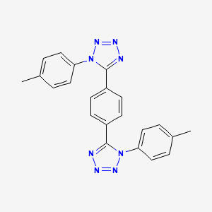molecular formula C22H18N8 B6136684 5,5'-(1,4-phenylene)bis[1-(4-methylphenyl)-1H-tetrazole] 