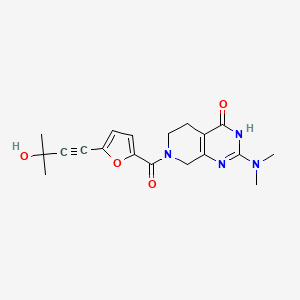 2-(dimethylamino)-7-[5-(3-hydroxy-3-methylbut-1-yn-1-yl)-2-furoyl]-5,6,7,8-tetrahydropyrido[3,4-d]pyrimidin-4(3H)-one