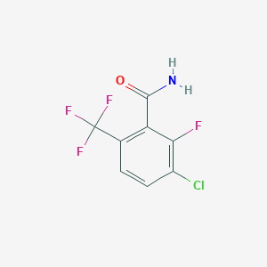 molecular formula C8H4ClF4NO B061367 3-氯-2-氟-6-(三氟甲基)苯甲酰胺 CAS No. 186517-42-0
