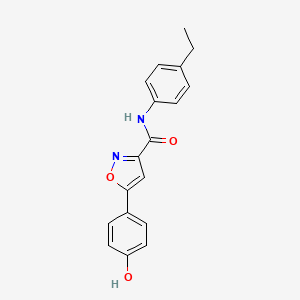 molecular formula C18H16N2O3 B6136705 N-(4-ethylphenyl)-5-(4-hydroxyphenyl)-3-isoxazolecarboxamide 