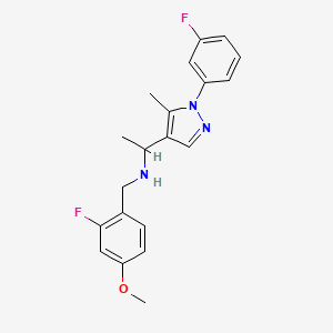molecular formula C20H21F2N3O B6136722 (2-fluoro-4-methoxybenzyl){1-[1-(3-fluorophenyl)-5-methyl-1H-pyrazol-4-yl]ethyl}amine 