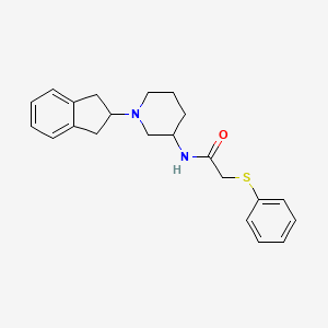 molecular formula C22H26N2OS B6136750 N-[1-(2,3-dihydro-1H-inden-2-yl)-3-piperidinyl]-2-(phenylthio)acetamide 