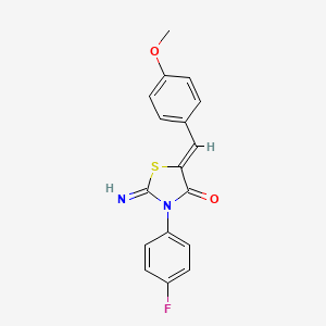 molecular formula C17H13FN2O2S B6136763 3-(4-fluorophenyl)-2-imino-5-(4-methoxybenzylidene)-1,3-thiazolidin-4-one 