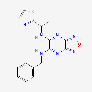 molecular formula C16H15N7OS B6136775 N-benzyl-N'-[1-(1,3-thiazol-2-yl)ethyl][1,2,5]oxadiazolo[3,4-b]pyrazine-5,6-diamine 