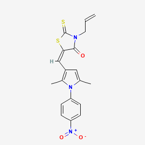 molecular formula C19H17N3O3S2 B6136791 3-allyl-5-{[2,5-dimethyl-1-(4-nitrophenyl)-1H-pyrrol-3-yl]methylene}-2-thioxo-1,3-thiazolidin-4-one 